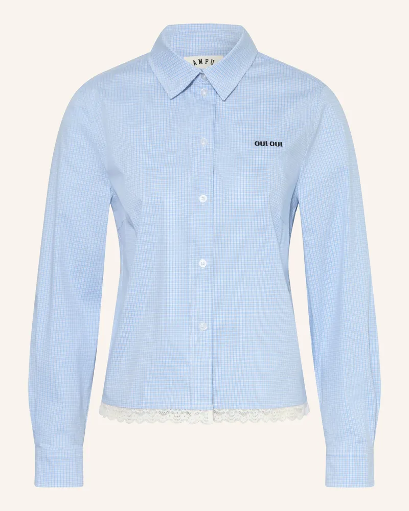 Oui  Hemdbluse blau Hellblau