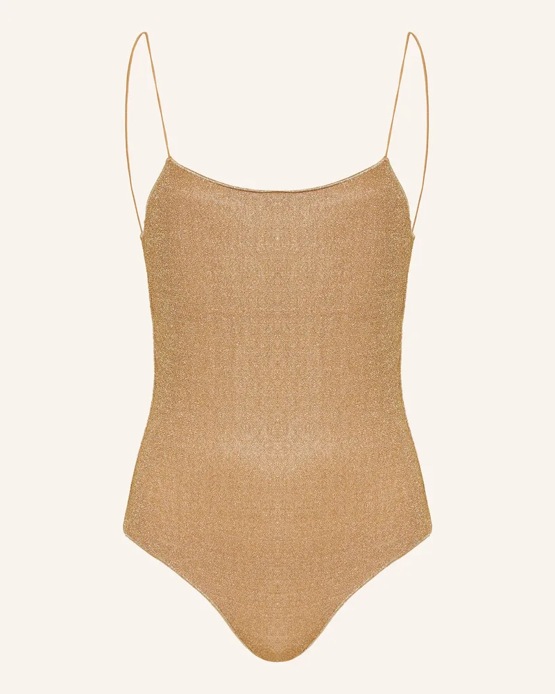 Oséree Badeanzug LUMIERE MAILLOT mit Glitzergarn Gold