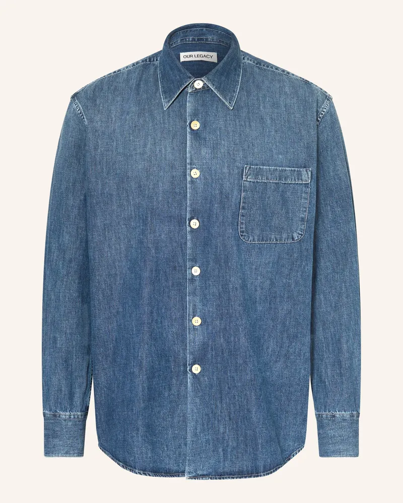 Our Legacy Jeanshemd Above Comfort Fit blau Dunkelblau