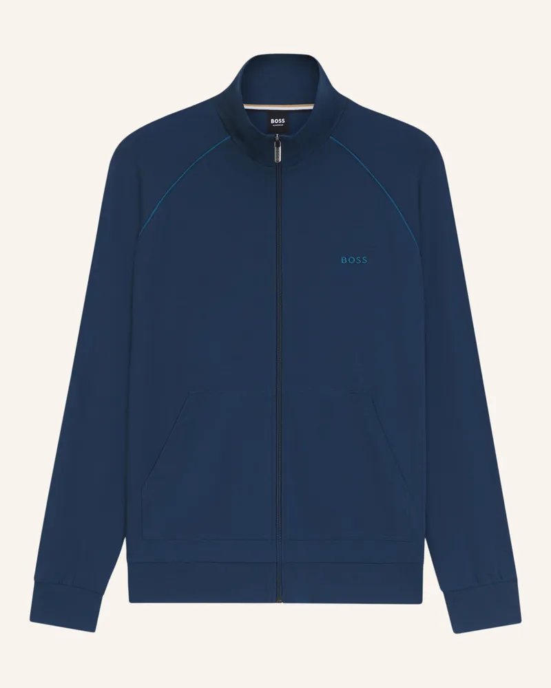 HUGO BOSS Loungewear Jacke MIX&MATCH JACKET Z Regular Fit Hellblau