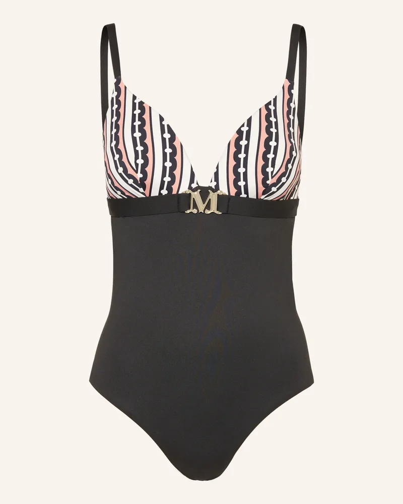 Max Mara Badeanzug Cristal schwarz Schwarz
