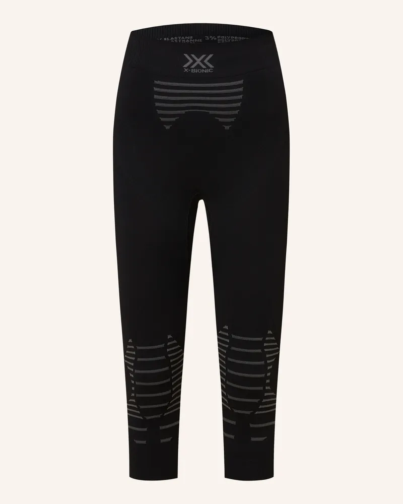 X-Bionic Funktionswäsche-Hose X-BIONIC® INVENT 4.0 mit verkürzter Beinlänge Schwarz