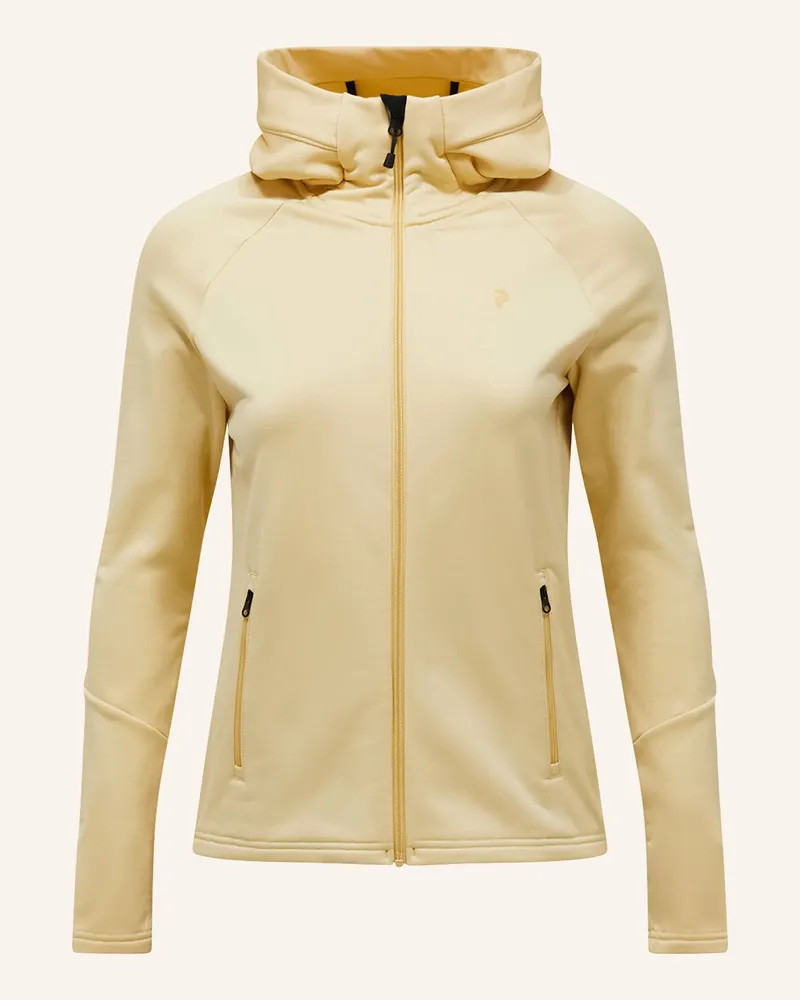 Peak Performance W Rider Essentials Midlayer Zip Hood Fleecejacke gelb Gelb