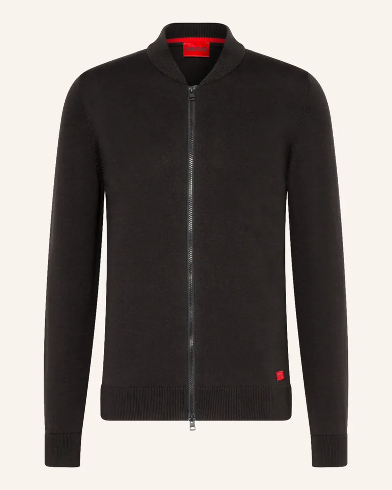 HUGO BOSS Strickjacke SAN JAQUE Schwarz