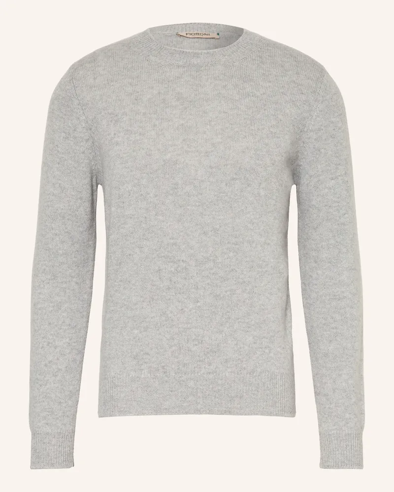 FIORONI Cashmere-Pullover weiss Hellgrau