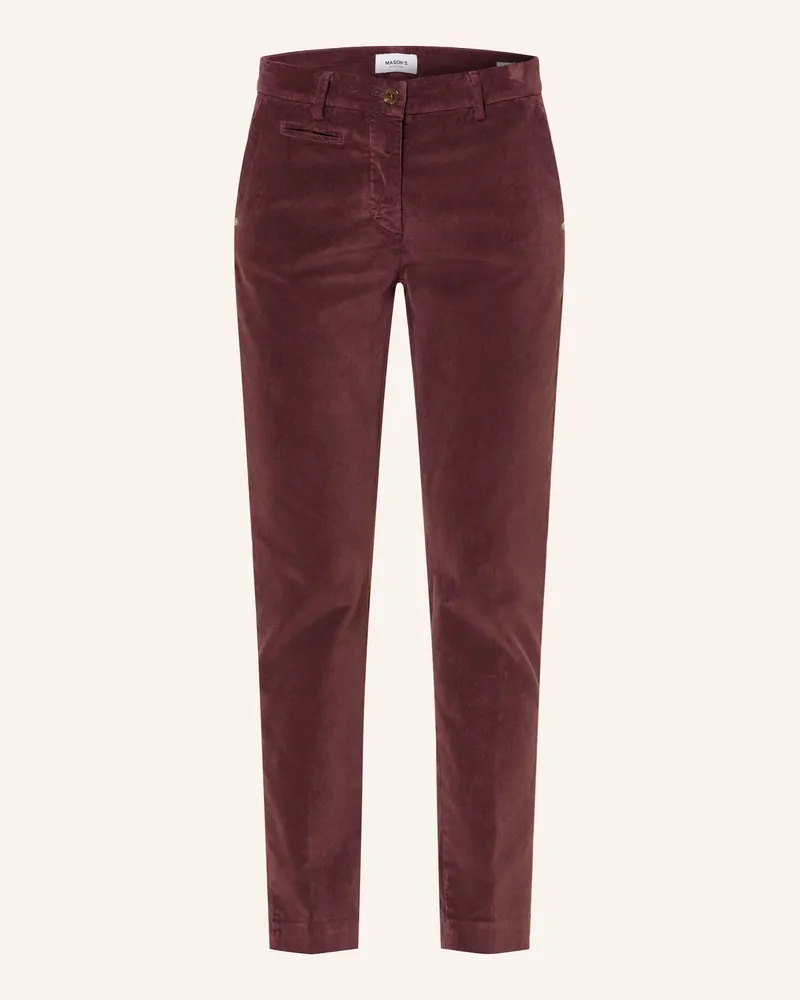 Mason's Marlenehose NEW YORK aus Cord Dunkelrot