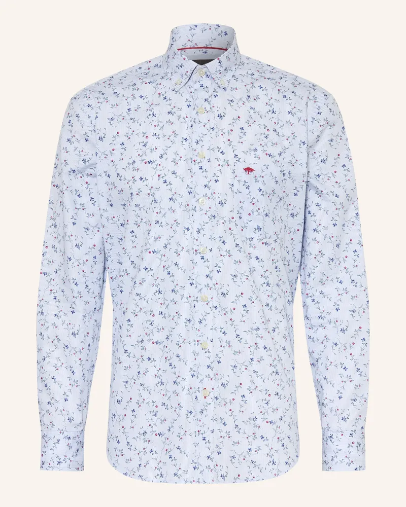 Fynch-Hatton Hemd Regular Fit rot Hellblau
