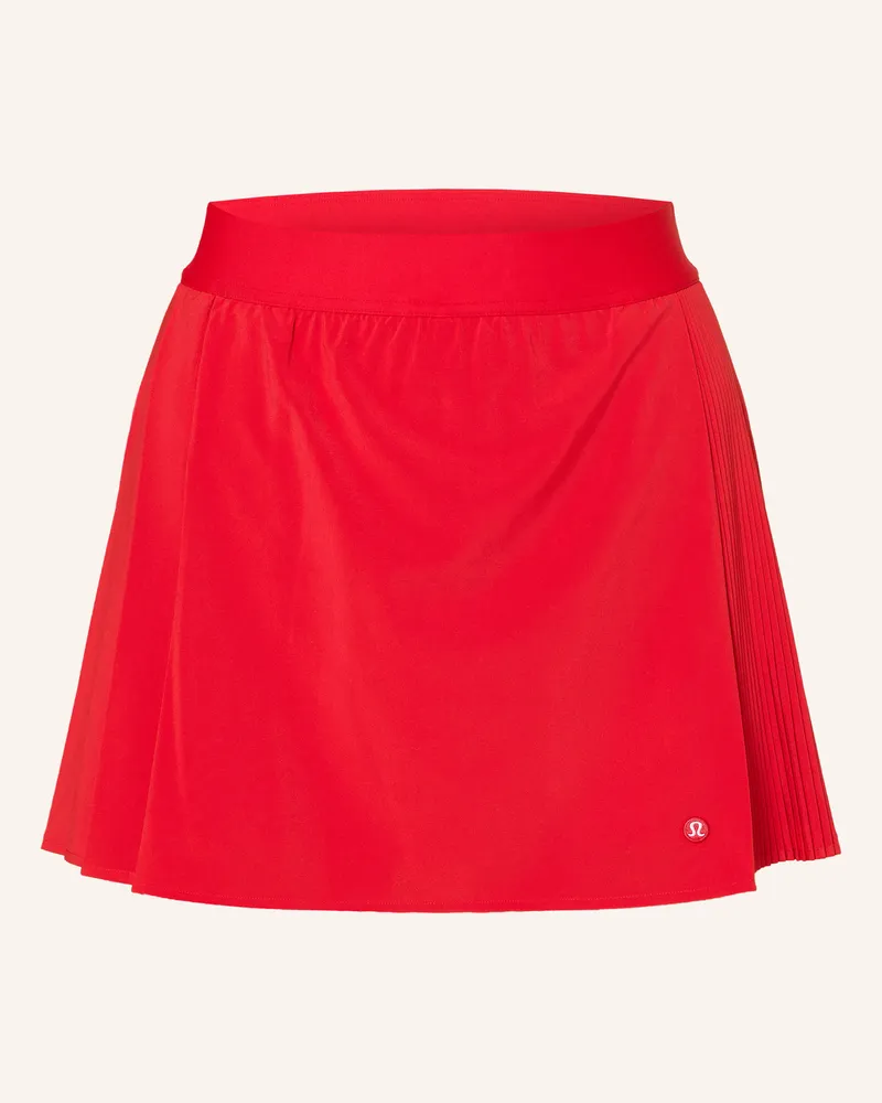 LULULEMON Tennisrock SIDE-PLEAT HIGH-RISE Rot