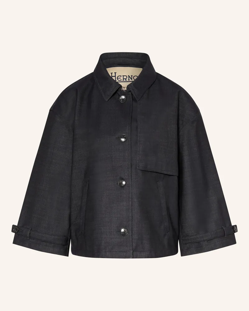 Herno Kastenjacke blau Dunkelblau