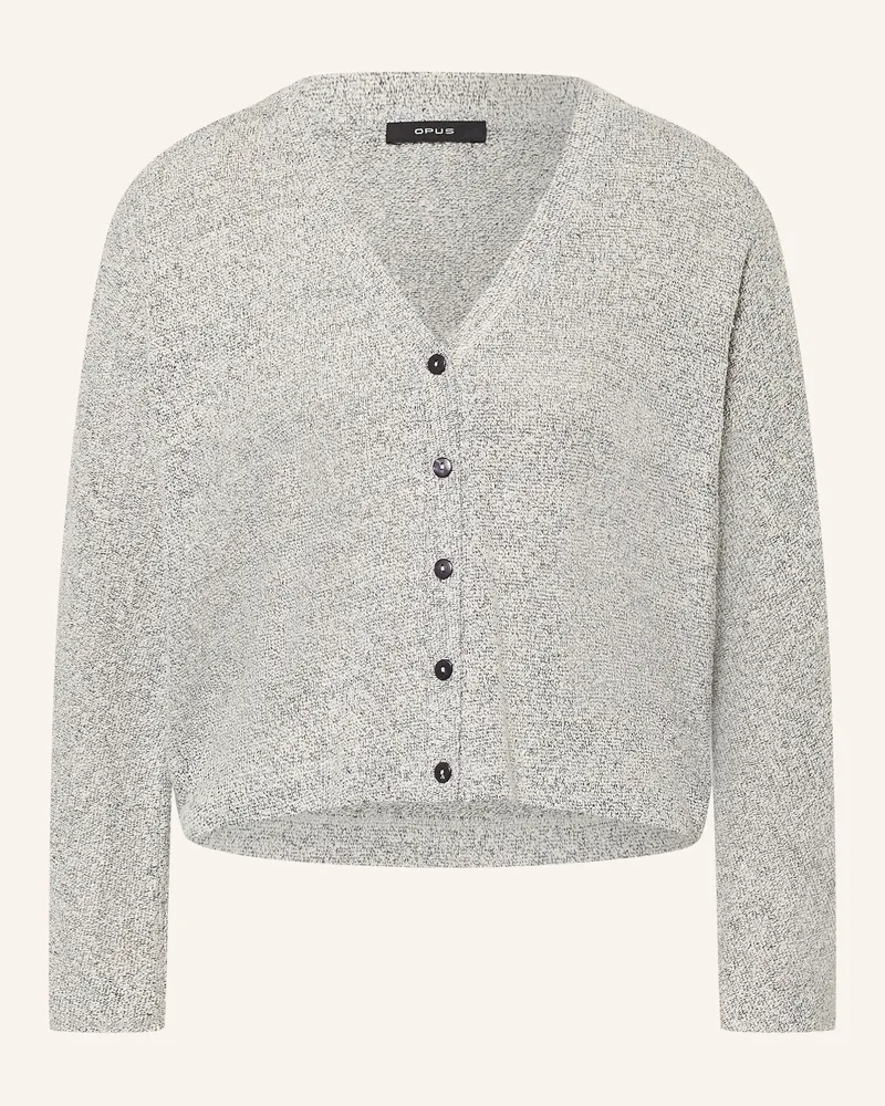 OPUS Strickjacke Sakuno blau Weiss