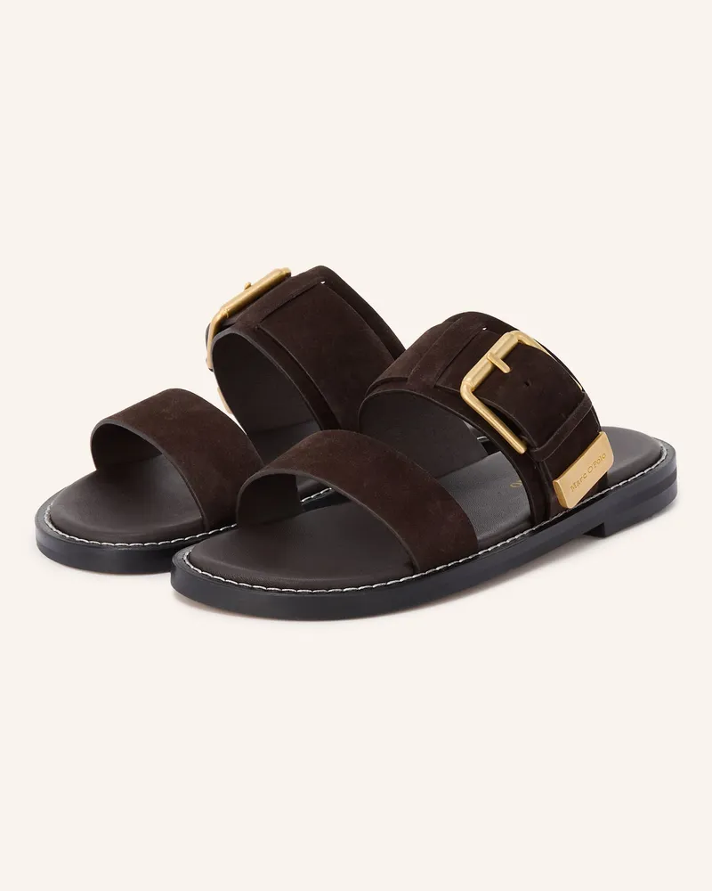 Marc O'Polo Pantoletten Dunkelbraun