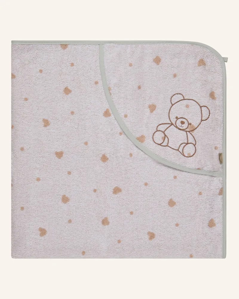 Sterntaler Kapuzenbadetuch 100X100 Cm Bär Bo weiss Weiss