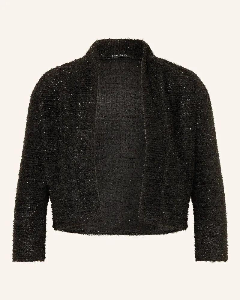 Swing Bolero mit 3/4-Arm Schwarz