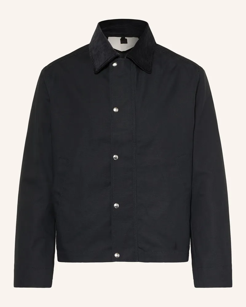 Arket Jacke Im Materialmix schwarz Schwarz