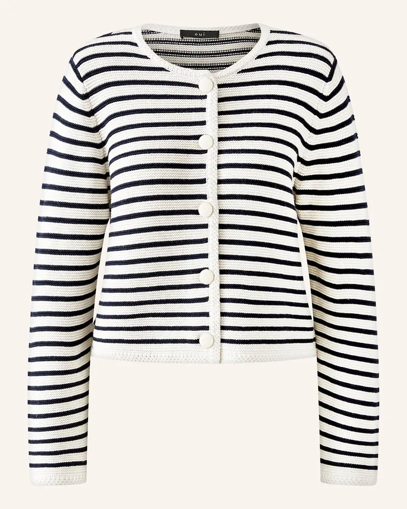 Oui  Strickjacke Weiss