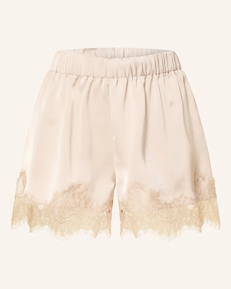 Sofie Schnoor Satinshorts VADA mit Spitze Beige