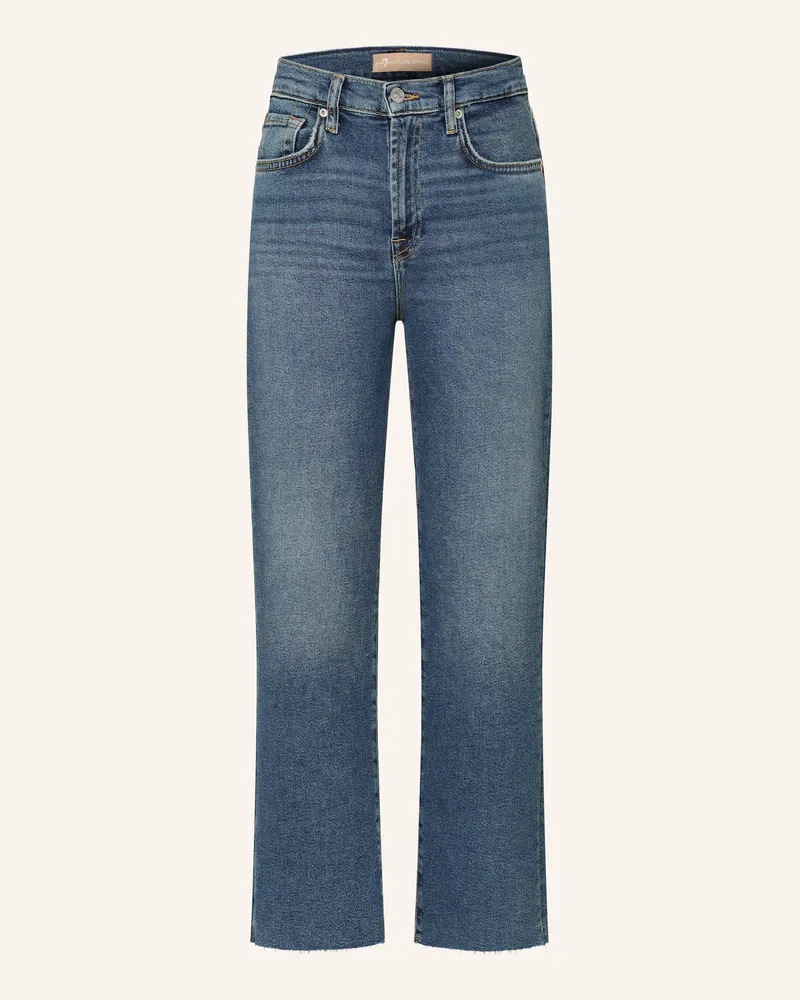 7 for all mankind Straight Jeans CROPPED ALEXA BAY WITH RAW CUT Bay