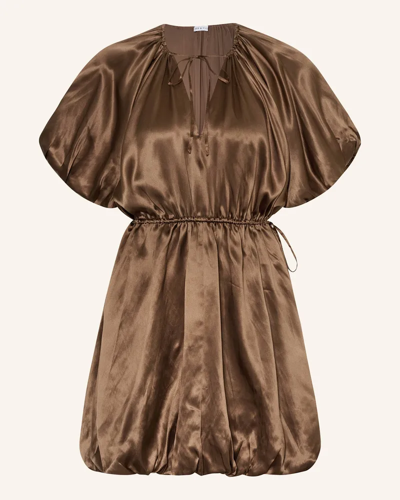 Mrs & HUGS Satinkleid braun Braun
