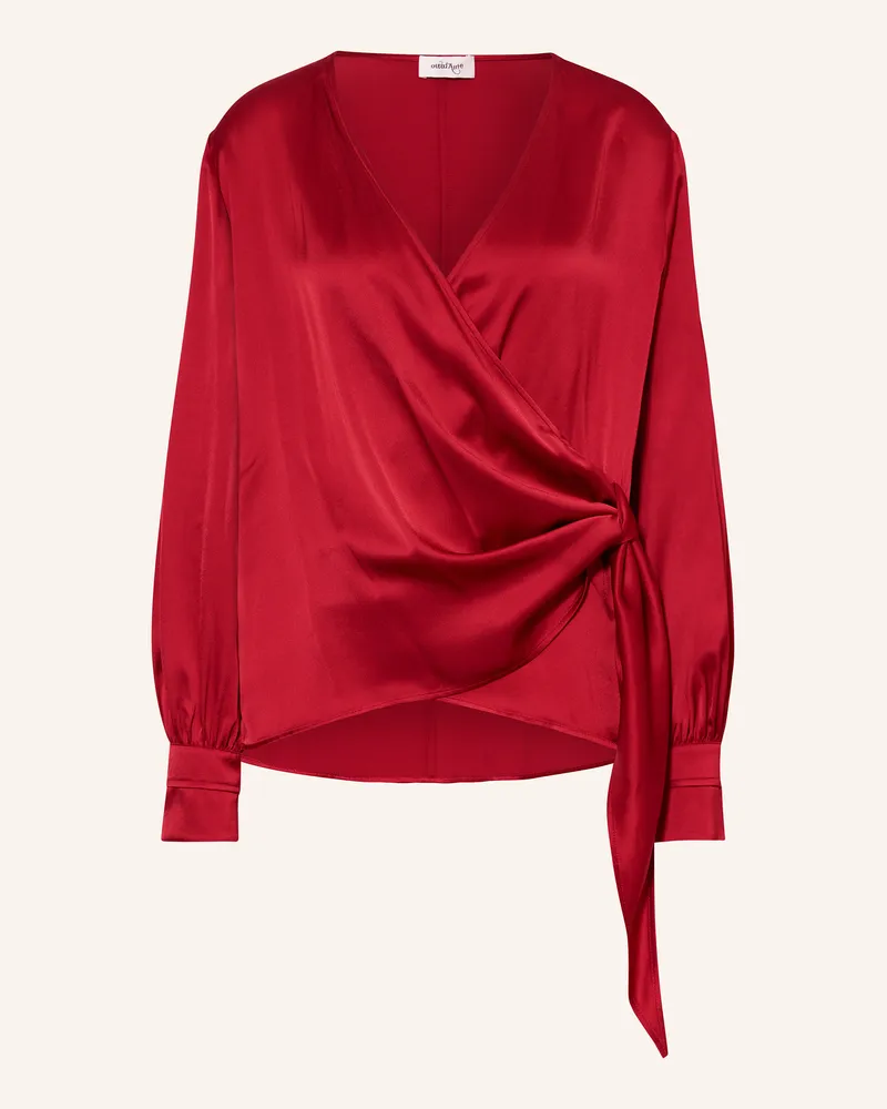 ottod’Ame Wickelbluse aus Satin Rot