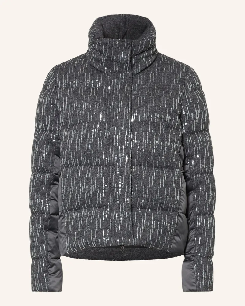 Sportalm Steppjacke Mit Pailletten Im Materialmix grau Dunkelgrau
