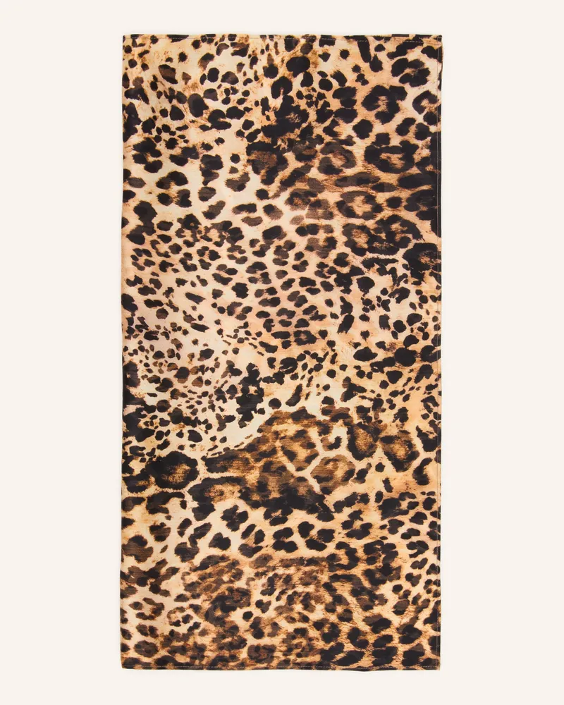 Mrs & HUGS Seidentuch braun Schwarz