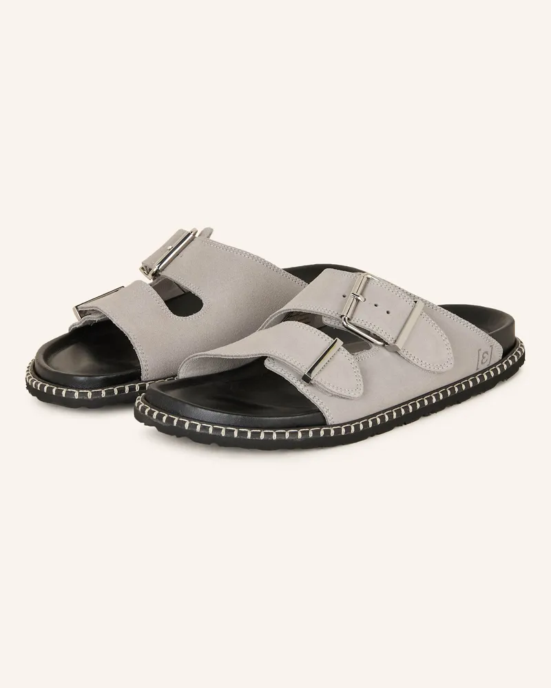 Espadrij Pantoletten grau Hellbraun