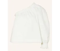 Maje One-Shoulder-Shirt Weiss