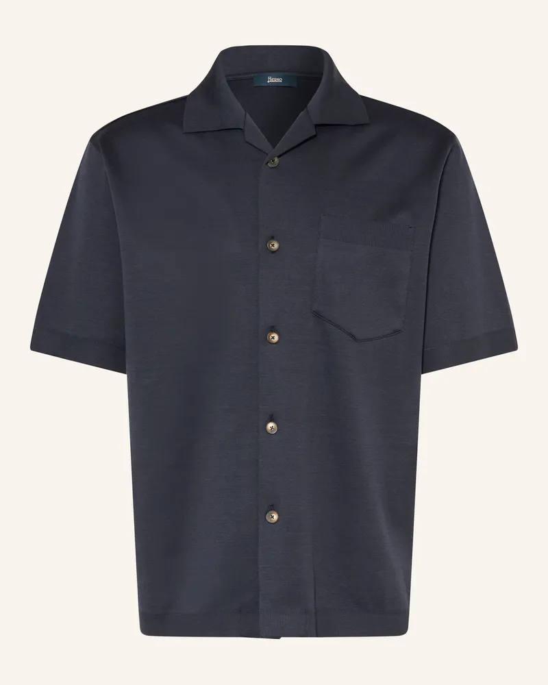 Herno Resorthemd Comfort Fit blau Dunkelblau