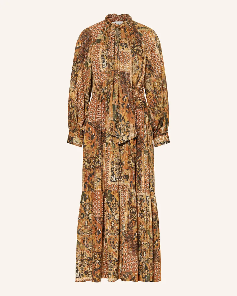 ba&sh Schluppenkleid PIERTA mit Glitzergarn Dunkelgelb