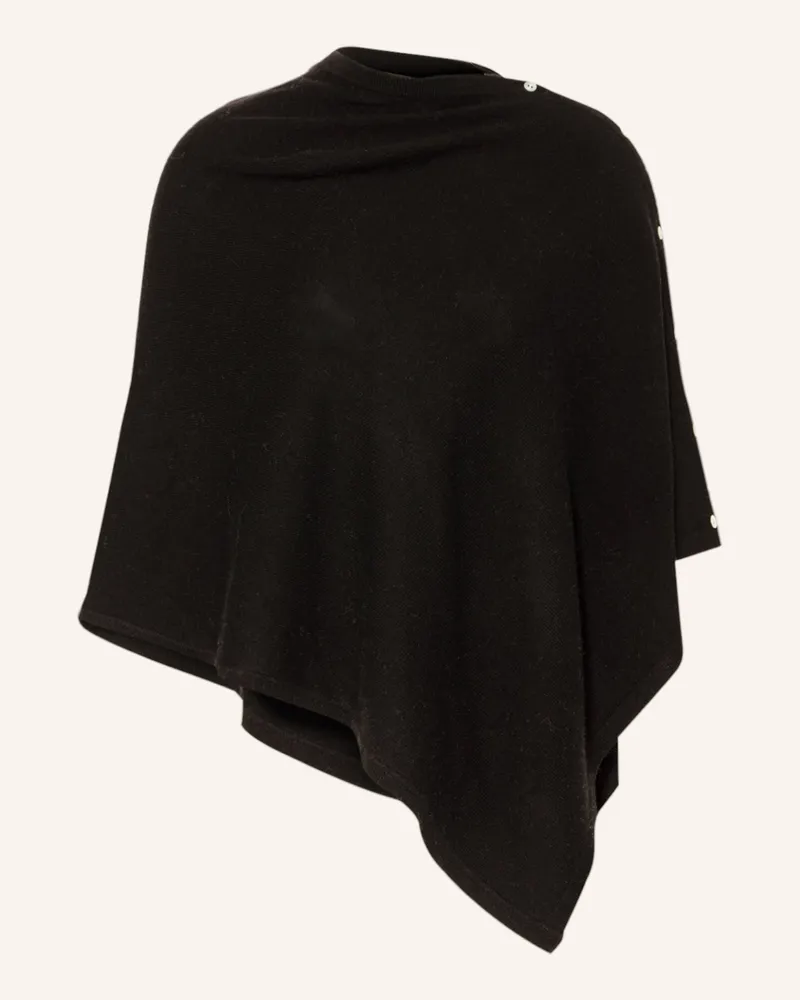 Rosemunde Poncho mit Cashmere Schwarz