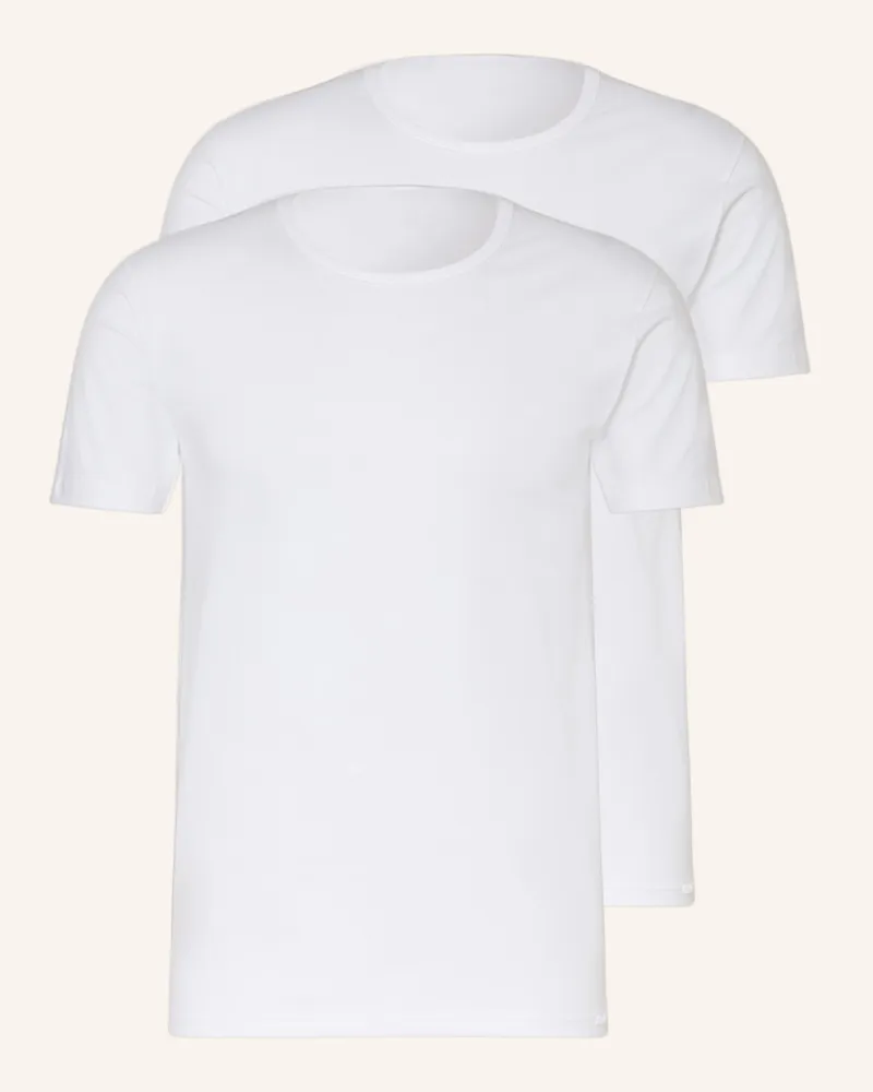Calida 2er-Pack T-Shirts Natural Benefit weiss Weiss
