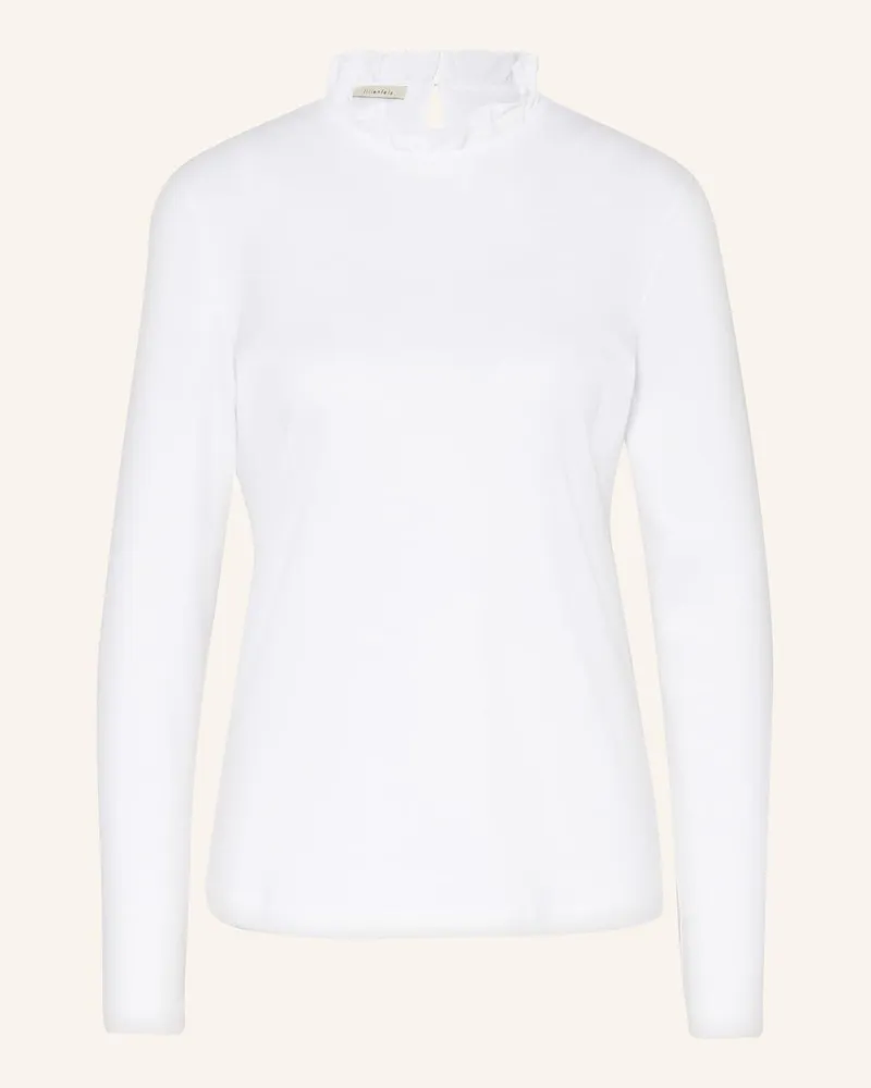 lilienfels Longsleeve mit Rüschen Weiss