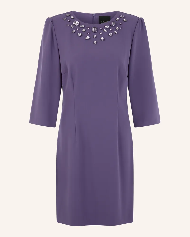 Marc Cain Kleid mit 3/4-Arm und Schmucksteinen Dunkellila