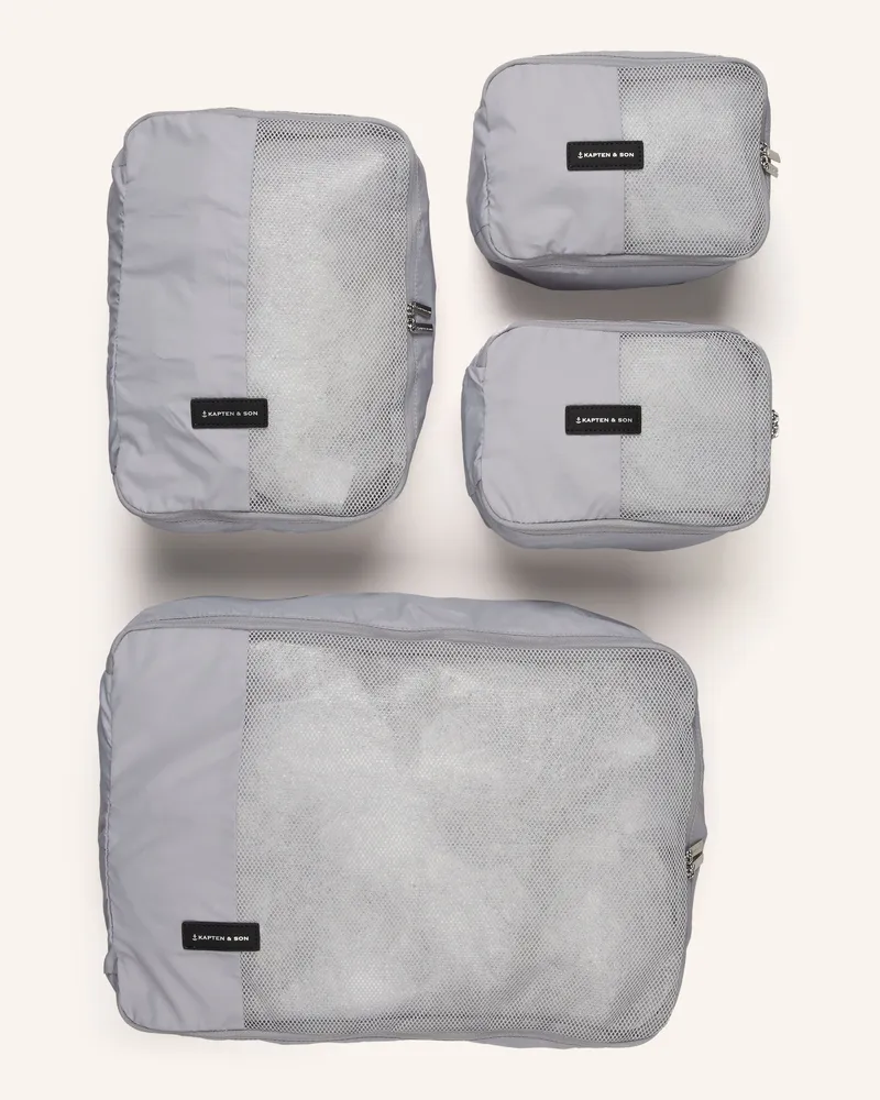Kapten & Son Packtaschen-Set PACKING CUBE LARGE Grau