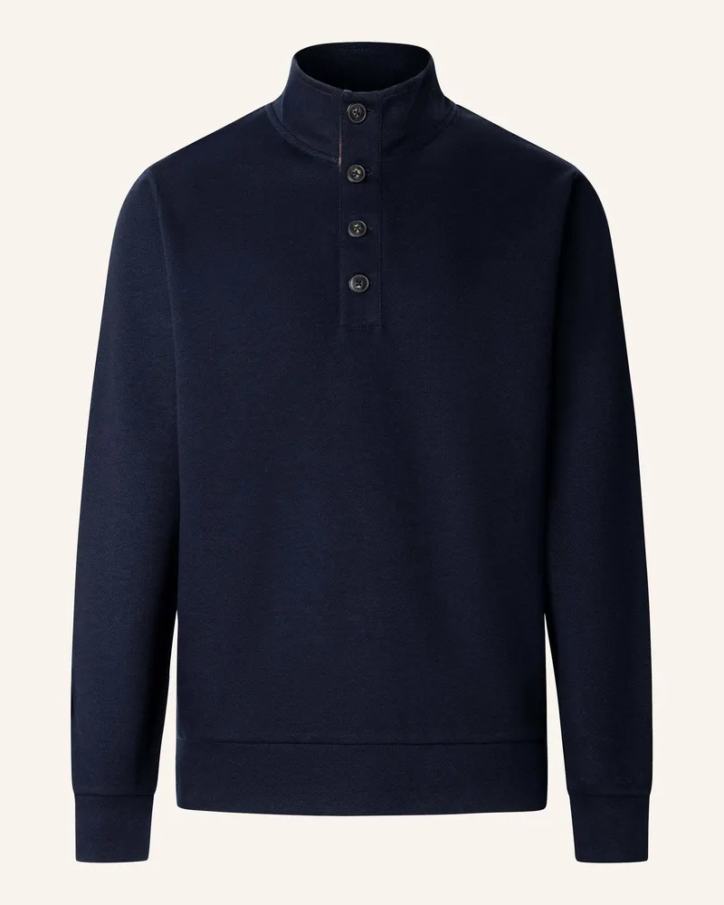 Hackett Sweatshirt Ttvl Twill Jacq Plkt blau Blau