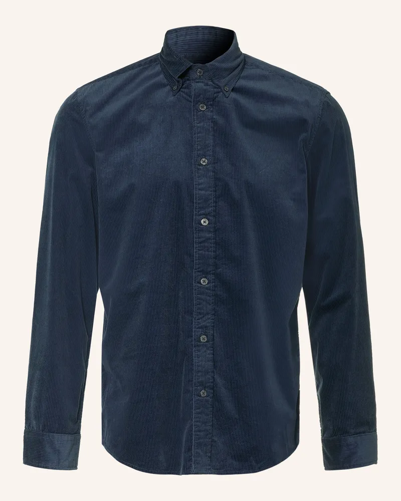 Marc O'Polo Cordhemd Regular Fit blau Dunkelblau