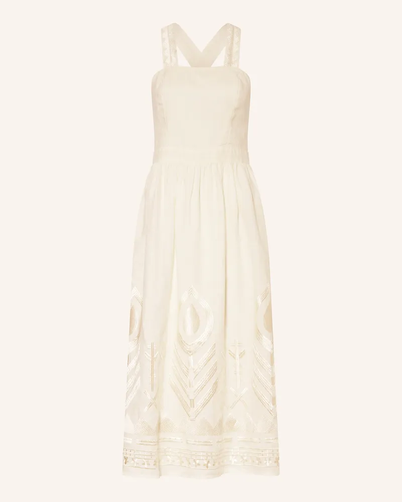 Greek Archaic Kori Kleid FEATHER aus Leinen Weiss