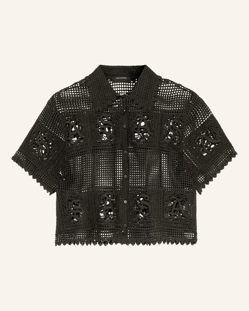 AllSaints Häkelbluse Kyra schwarz Schwarz