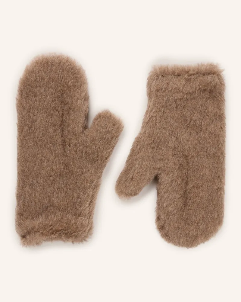 Max Mara Fäustlinge ombrato4 Mit Alpaka beige Beige