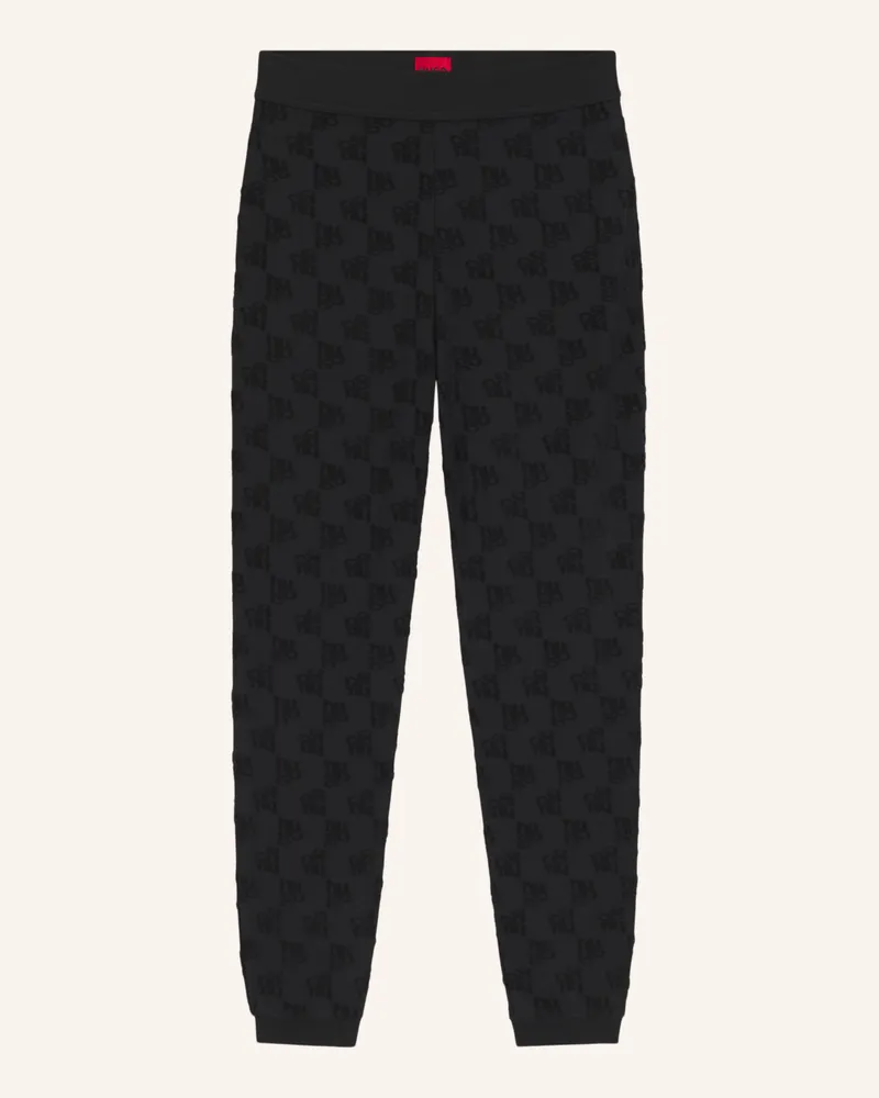 HUGO BOSS Loungewear Unterteil Terrymonogram_Pants schwarz Schwarz