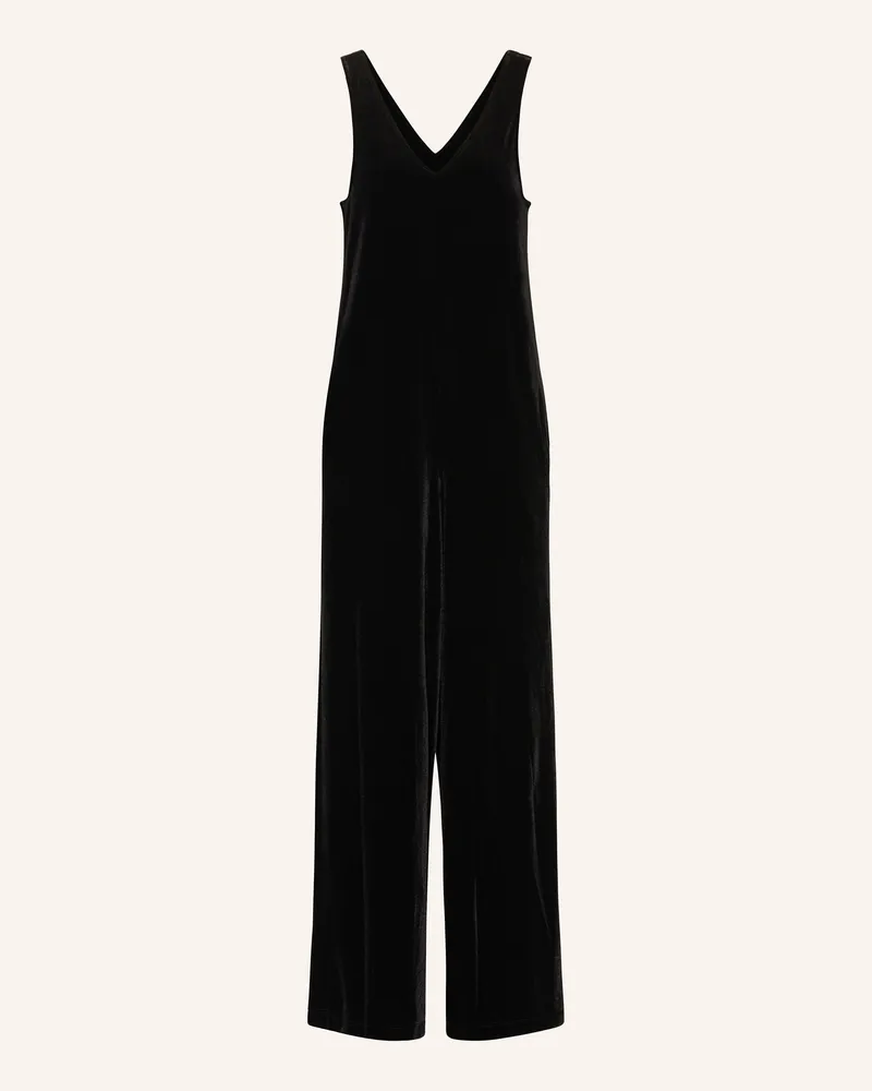 Armani Exchange Samt-Jumpsuit schwarz Schwarz