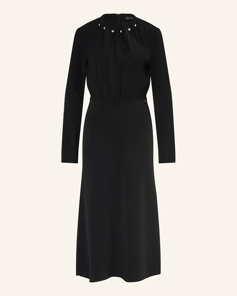 Armani Exchange Kleid mit Nieten Schwarz