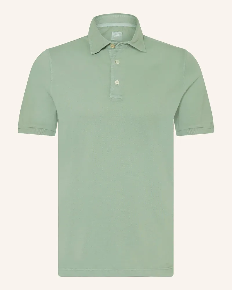 Fedeli Piqué-Poloshirt Hellgrün