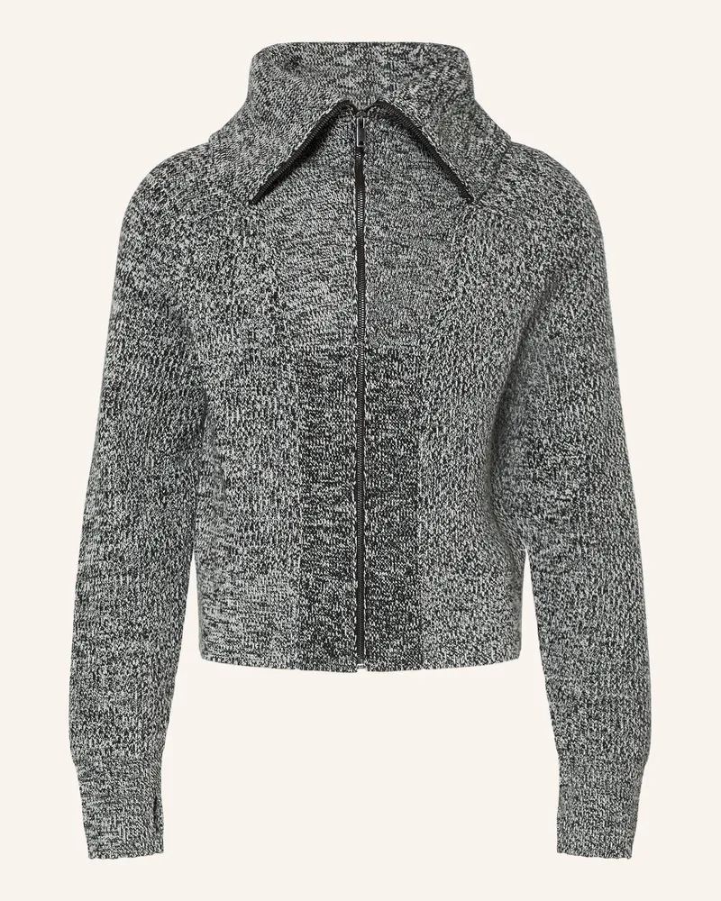 HUGO BOSS Strickjacke Sentito grau Schwarz