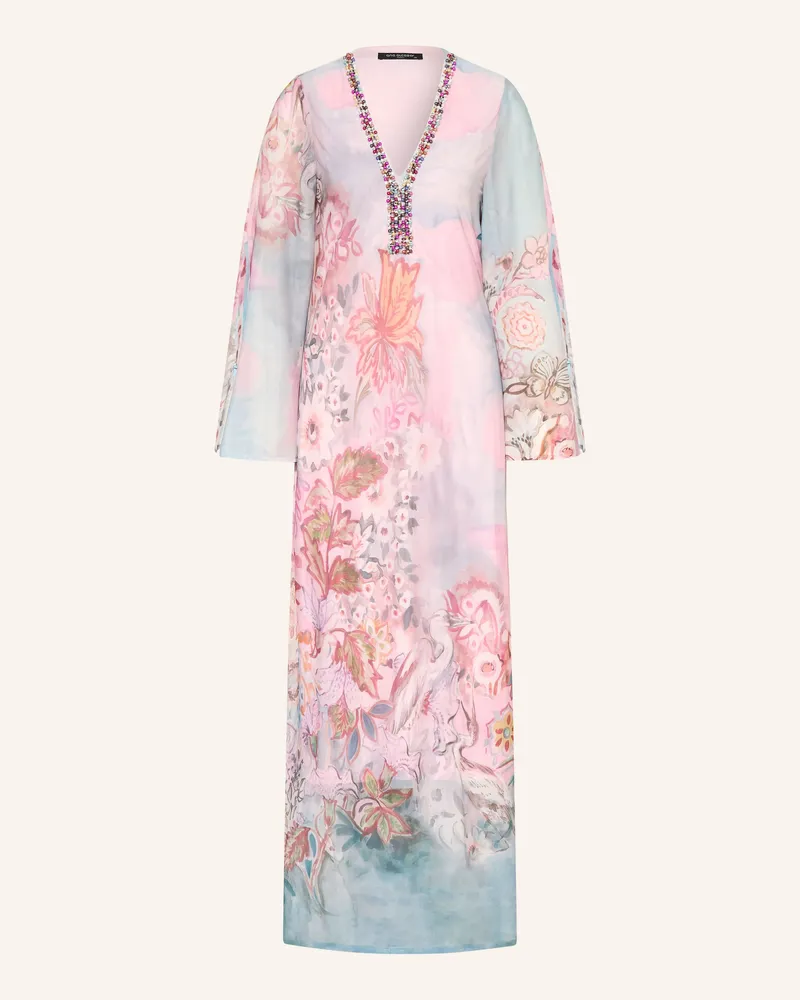 ana alcazar Mesh-Kleid mit Schmucksteinen Hellblau