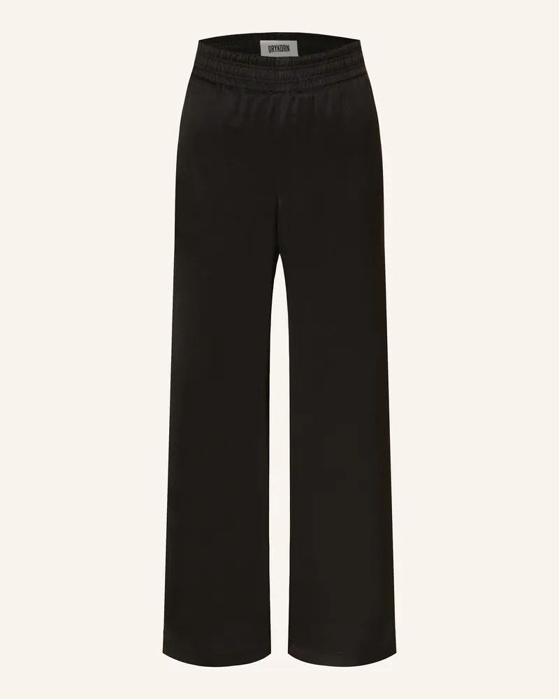 Drykorn Marlenehose Ceiling Aus Satin schwarz Schwarz