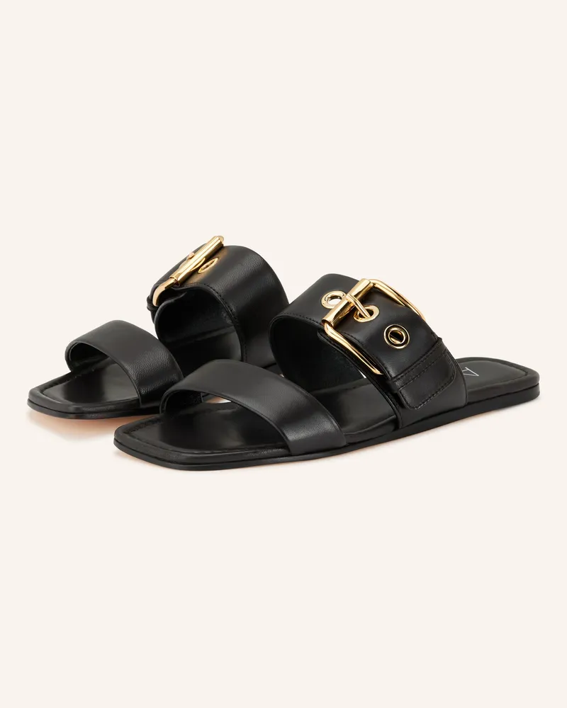 Attilio Giusti Leombruni Pantoletten Elsy Buckles braun Schwarz