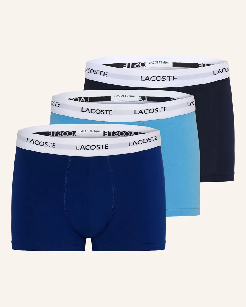 Lacoste 3er-Pack Boxershorts blau Hellblau