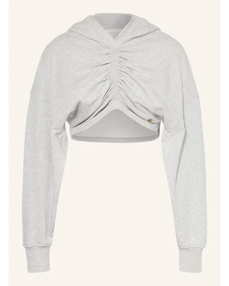 Palm Angels Cropped-Hoodie Grau