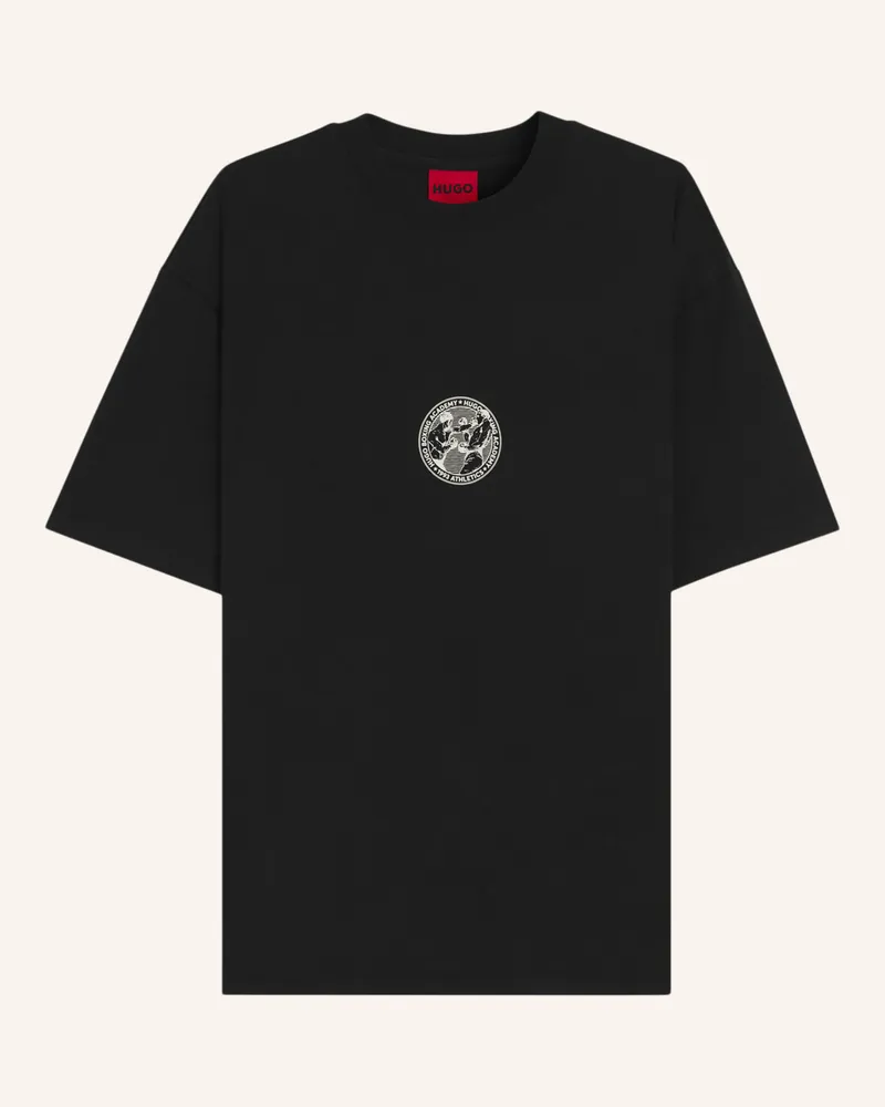HUGO BOSS T-Shirt DWRESTO Oversize Fit Schwarz